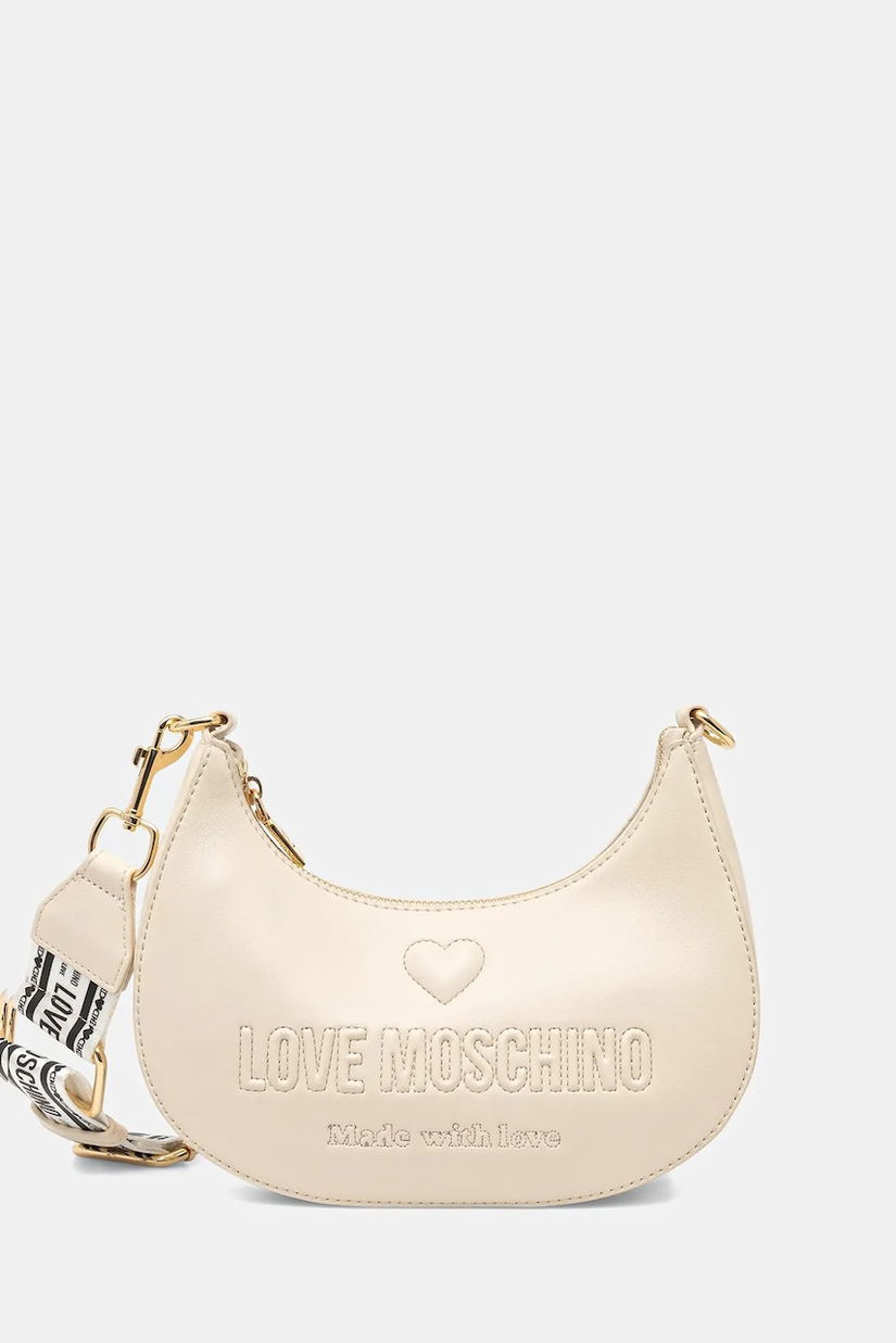 Love Moschino geantă culoarea bej, JC4219PP0MKF0110