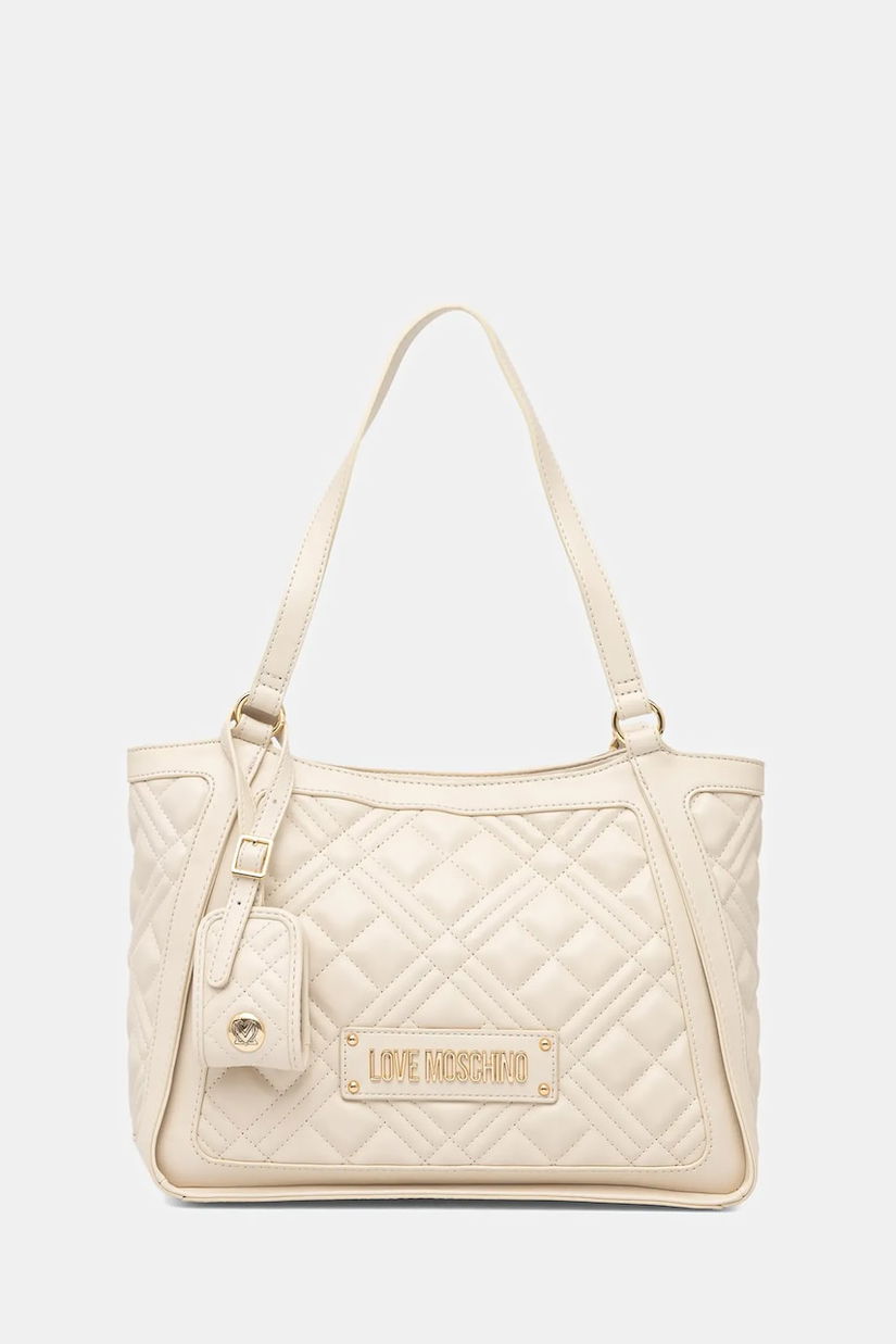 Love Moschino geantă culoarea bej, JC4206PP0MLA0110