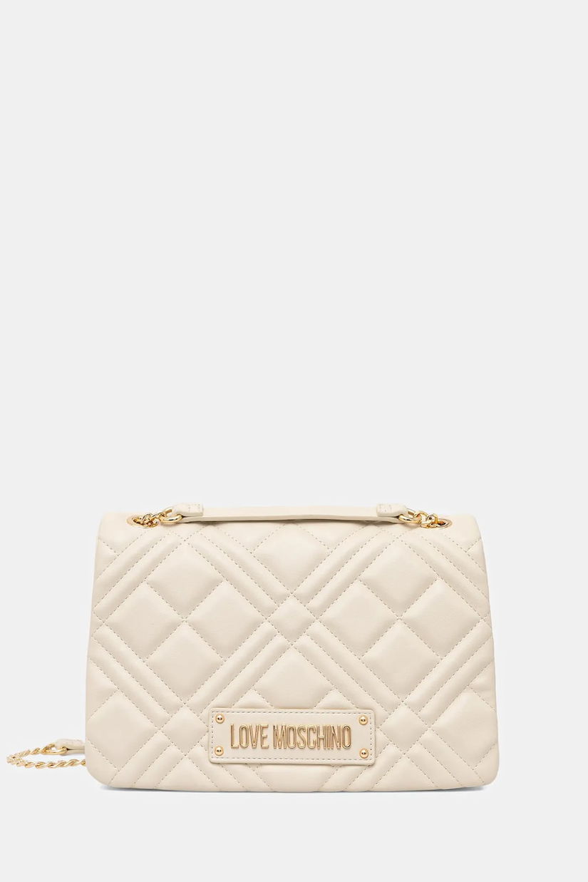 Love Moschino geantă culoarea bej, JC4153PP0MLA0110