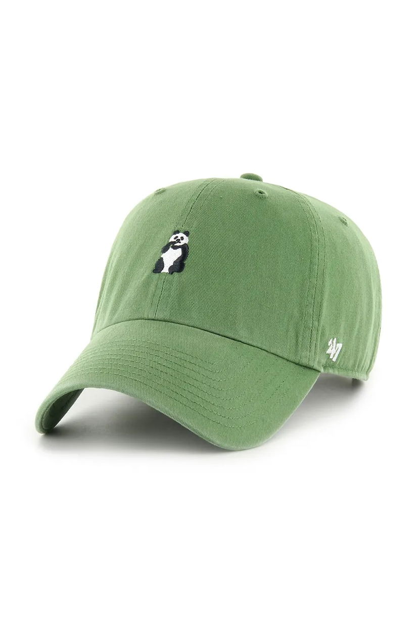 47 brand șapcă de baseball din bumbac Animal Base Runner culoarea verde, cu imprimeu, XX-BSRIC1411GWS-FF