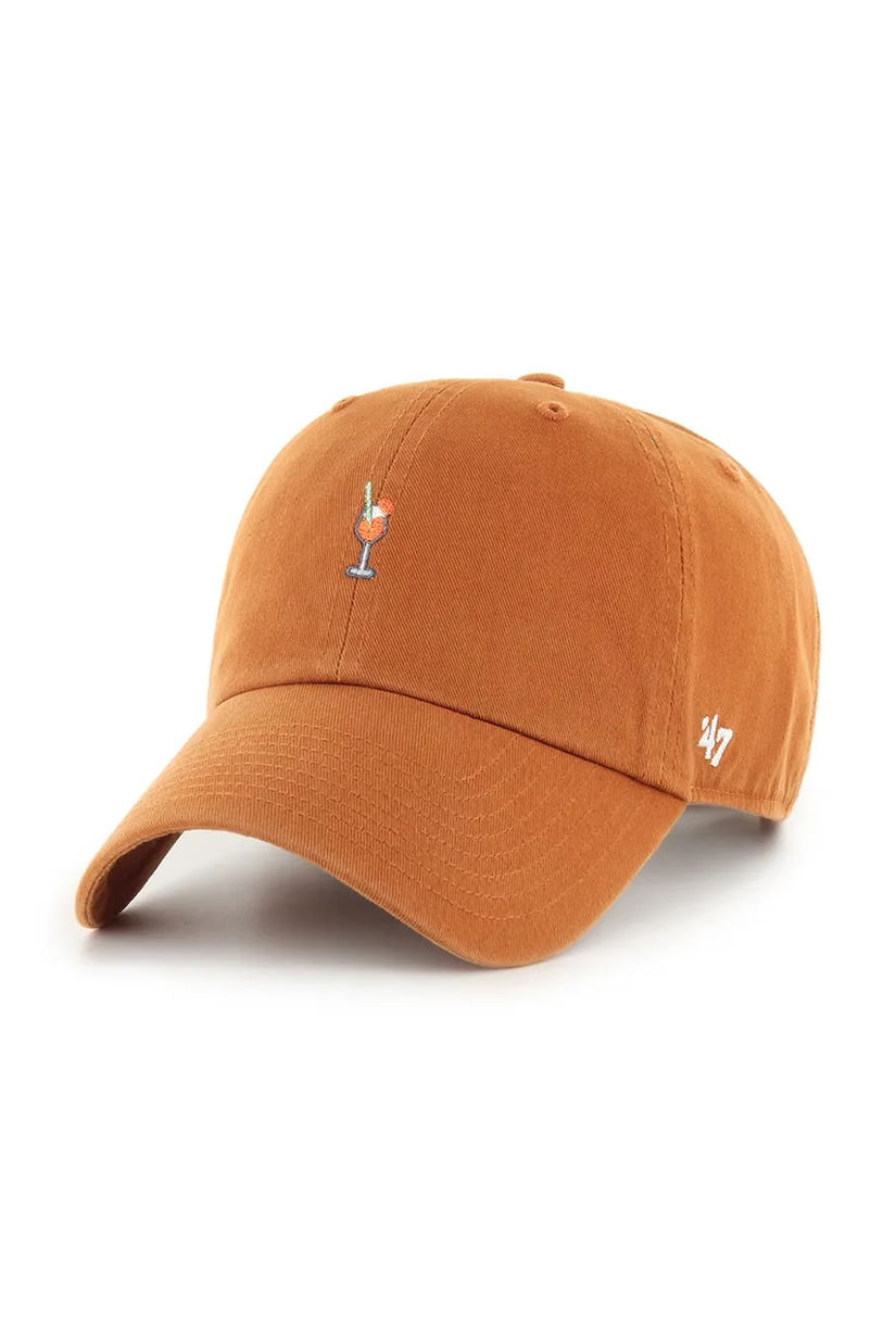 47 brand șapcă de baseball din bumbac Drink Base Runner Icon culoarea portocaliu, cu imprimeu, XX-BSRIC1411GWS-BO