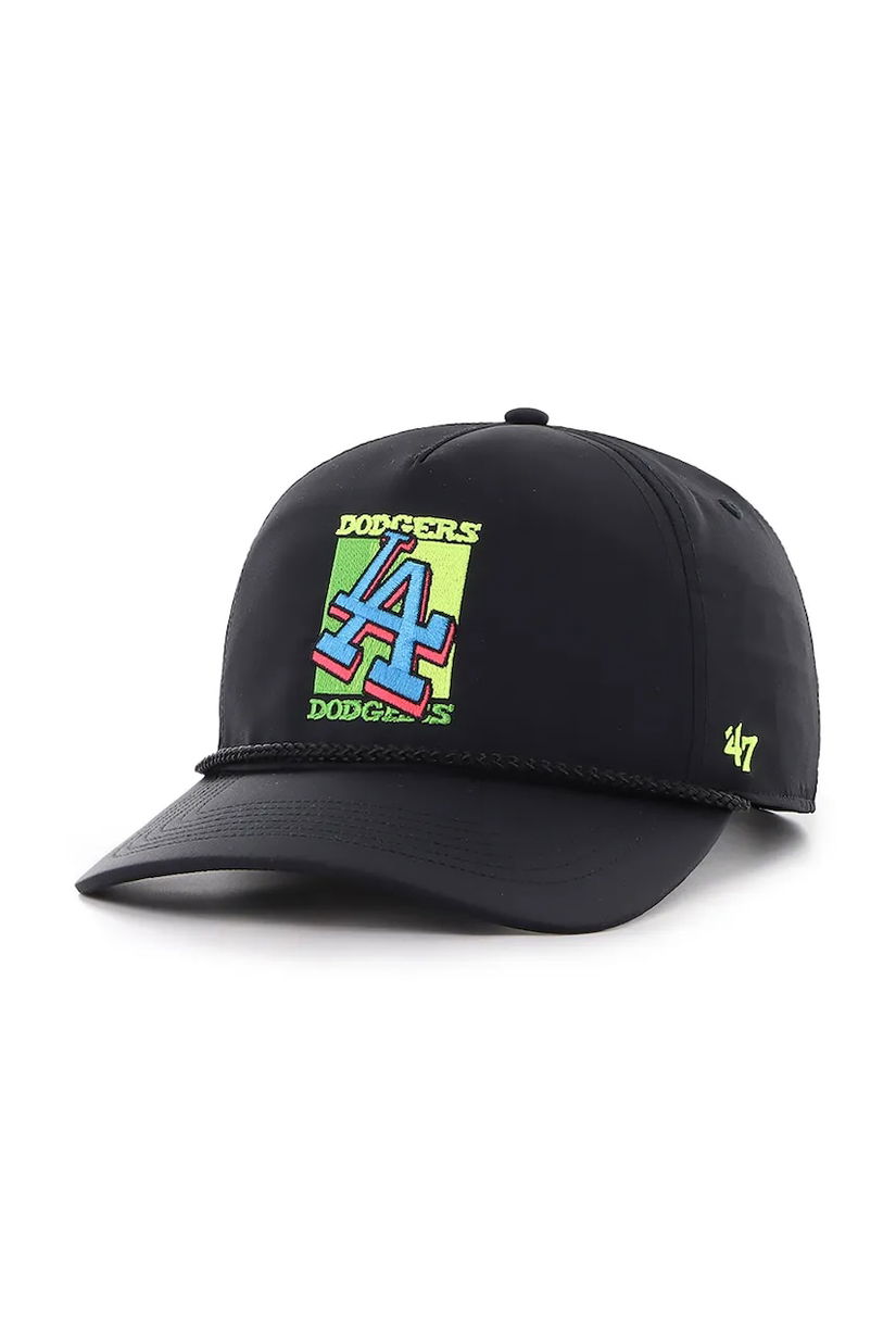 47 brand șapcă MLB LA Dodgers Sundale culoarea negru, cu imprimeu, B-SDLHT12BBP-BK