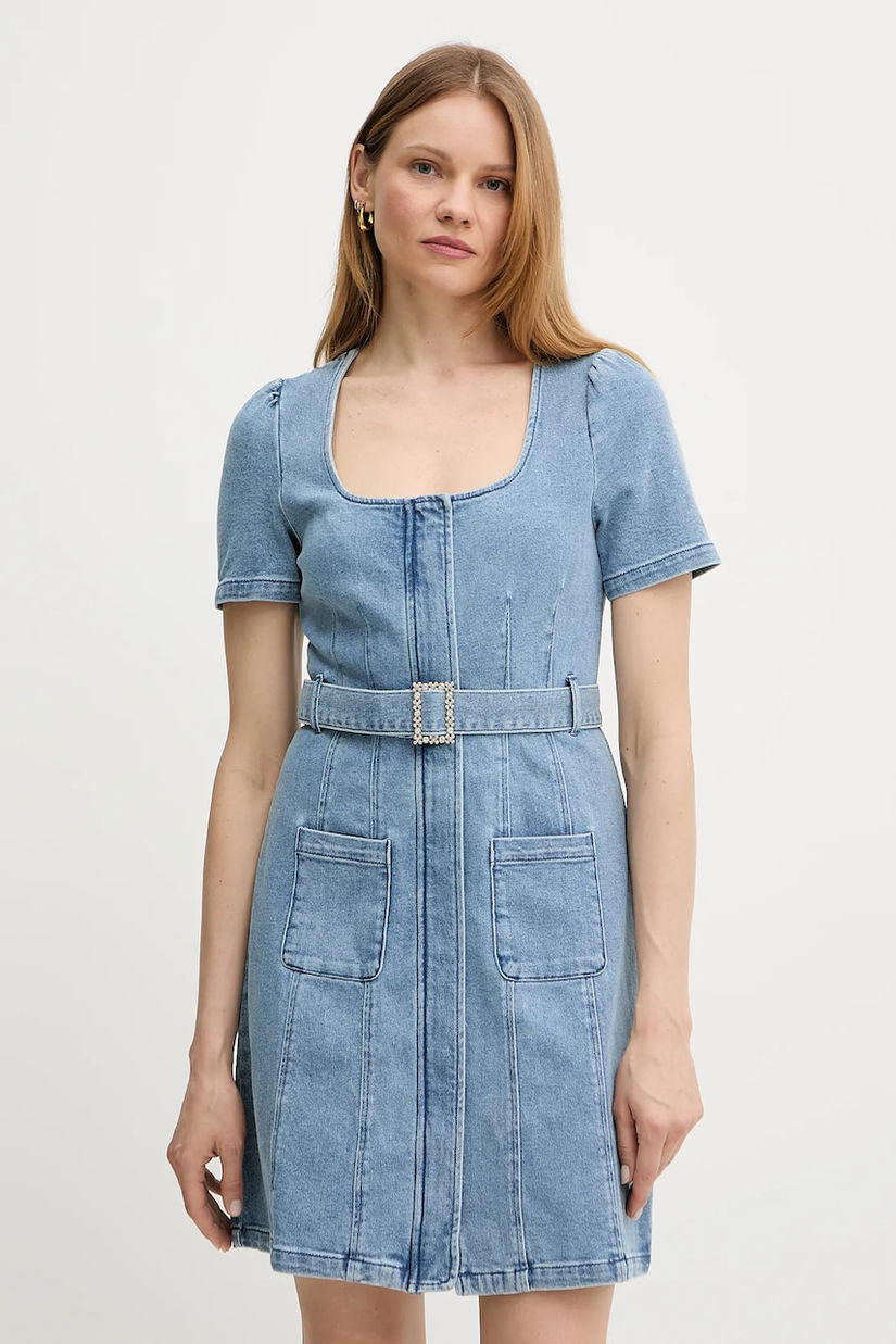 Morgan rochie din denim RUBIL mini, mulată, RUBIL