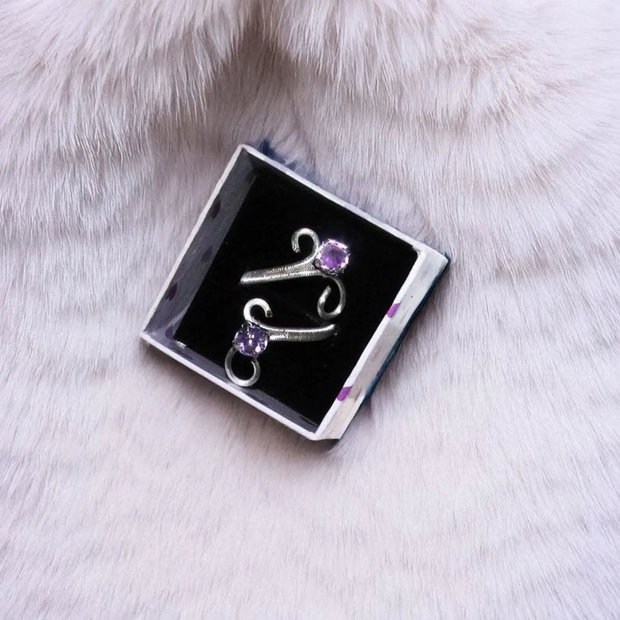 Inel spirala "Lavender Whisper"