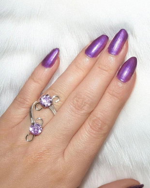 Inel spirala "Lavender Whisper"