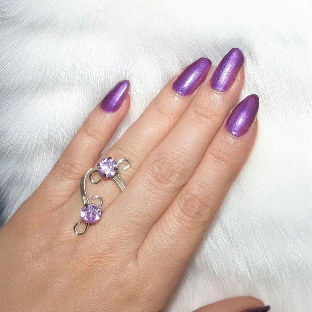 Inel spirala "Lavender Whisper"