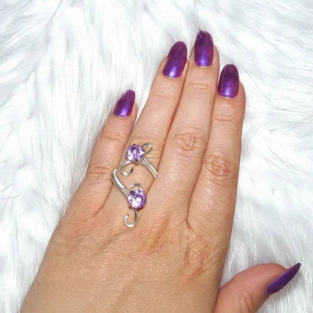 Inel spirala "Lavender Whisper"