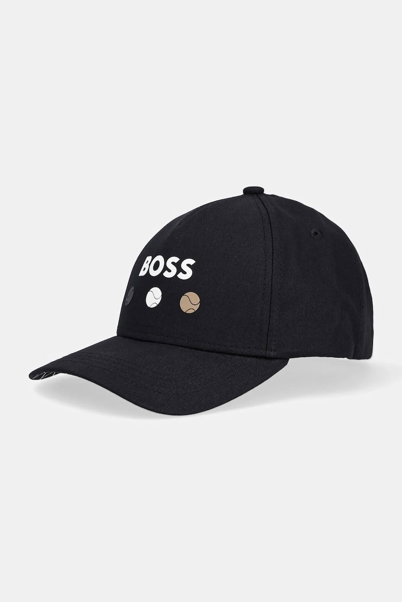 BOSS Green șapcă de baseball din bumbac culoarea negru, cu imprimeu, 50546273