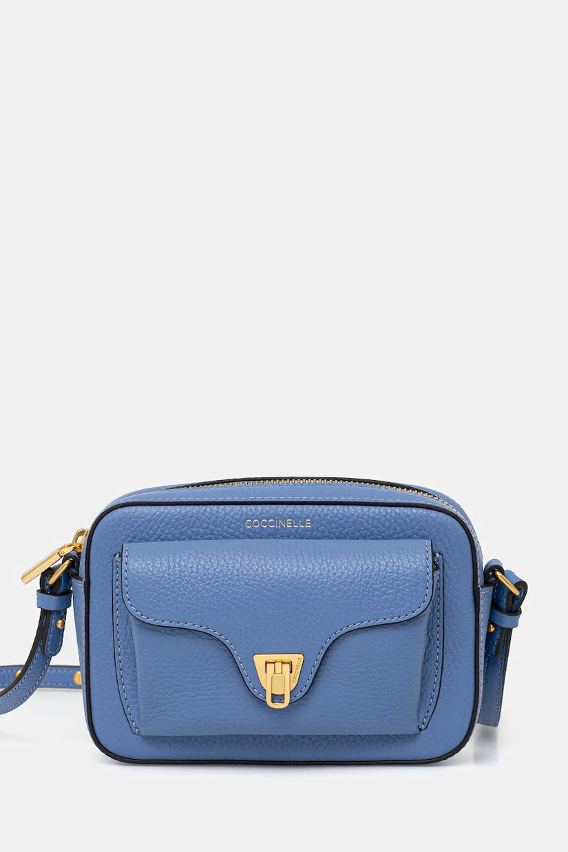 Coccinelle poșetă de piele COCCINELLE BEAT SOFT culoarea violet, MF6 55 04 01