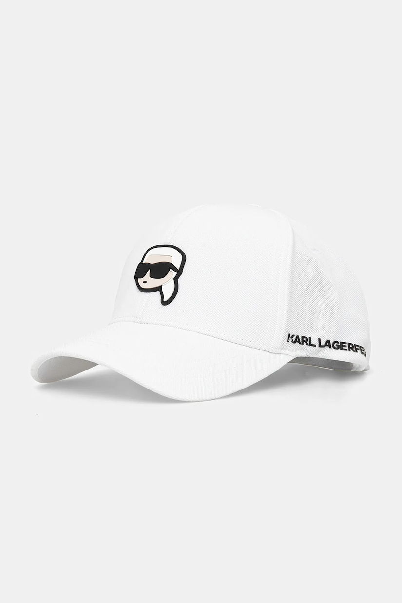 Karl Lagerfeld șapcă culoarea alb, cu imprimeu, 552118.805710
