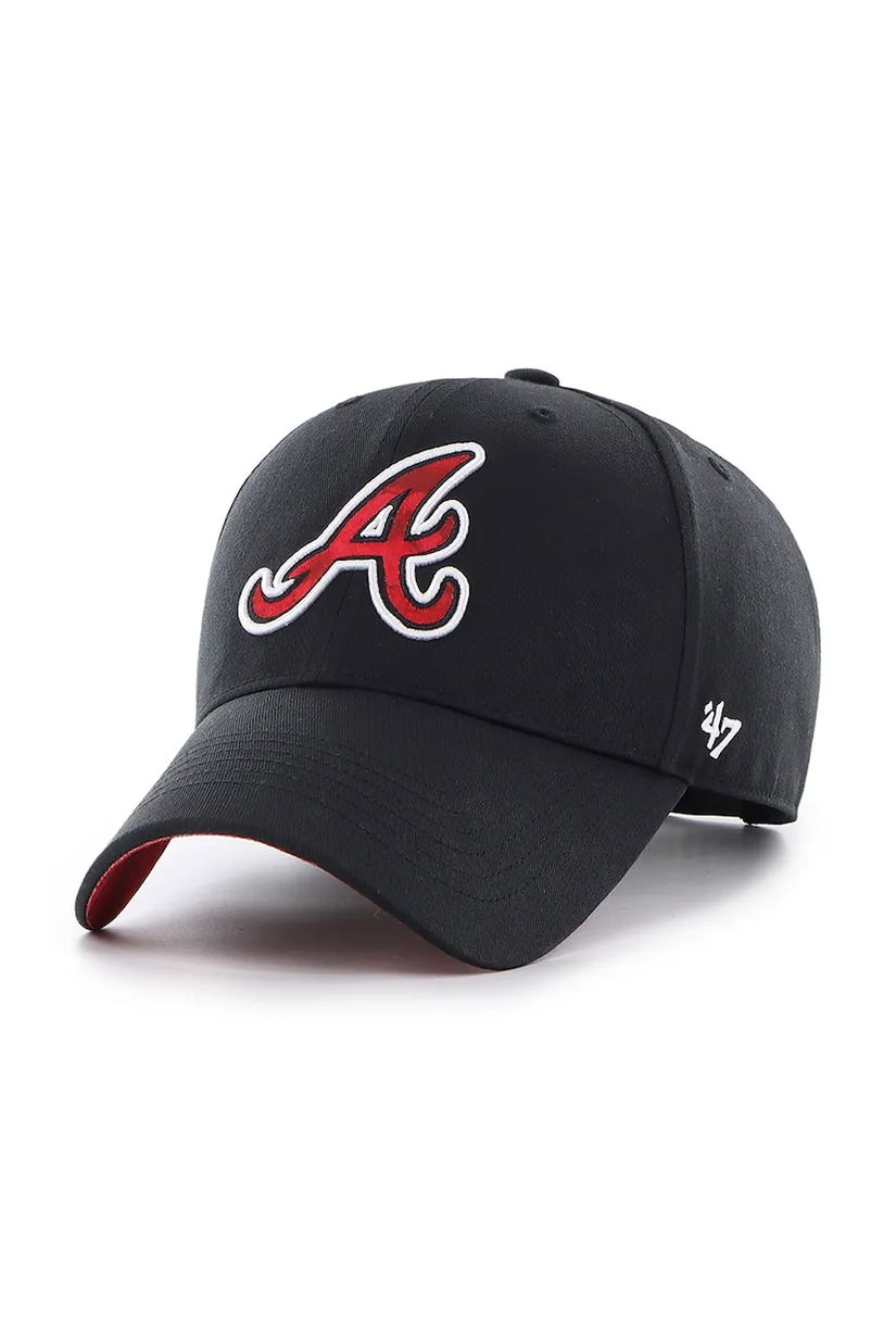 47 brand șapcă de baseball din bumbac MLB Oakland Athletics culoarea negru, cu imprimeu, B-FIJMP01CTP-BK