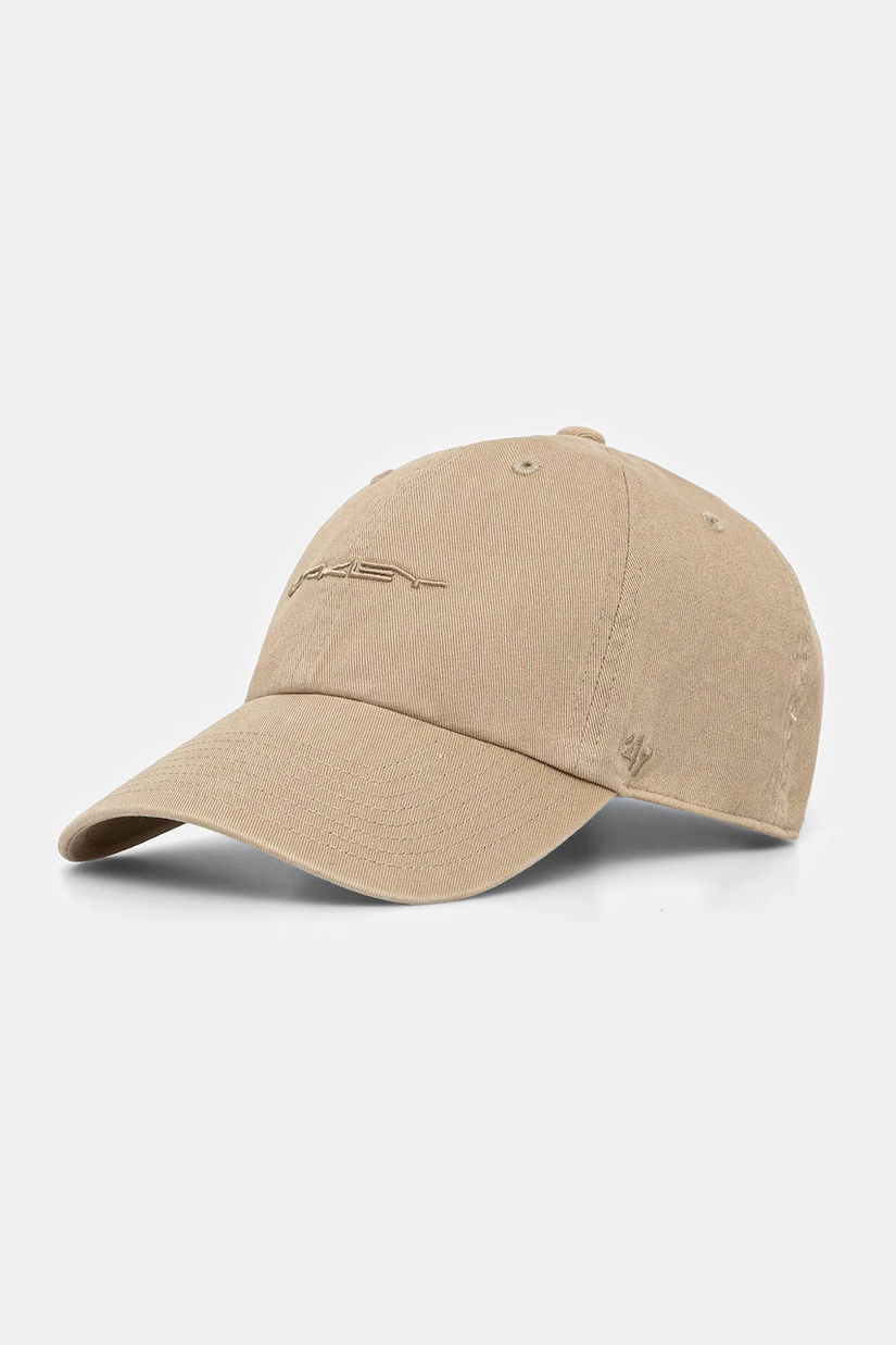 Oakley șapcă de baseball din bumbac culoarea bej, uni, FOS901221