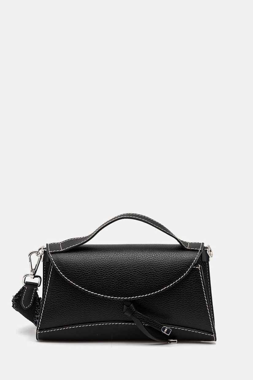 Gianni Chiarini poșetă de piele MARGOT culoarea negru, BS.11411.GRN.NABCL