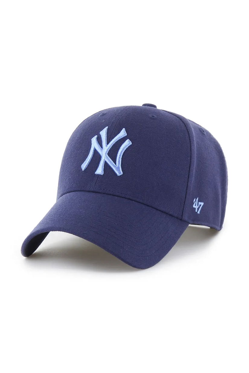 47 brand șapcă MLB New York Yankees culoarea bleumarin, cu imprimeu, B-MVPSP17WBP-LNK