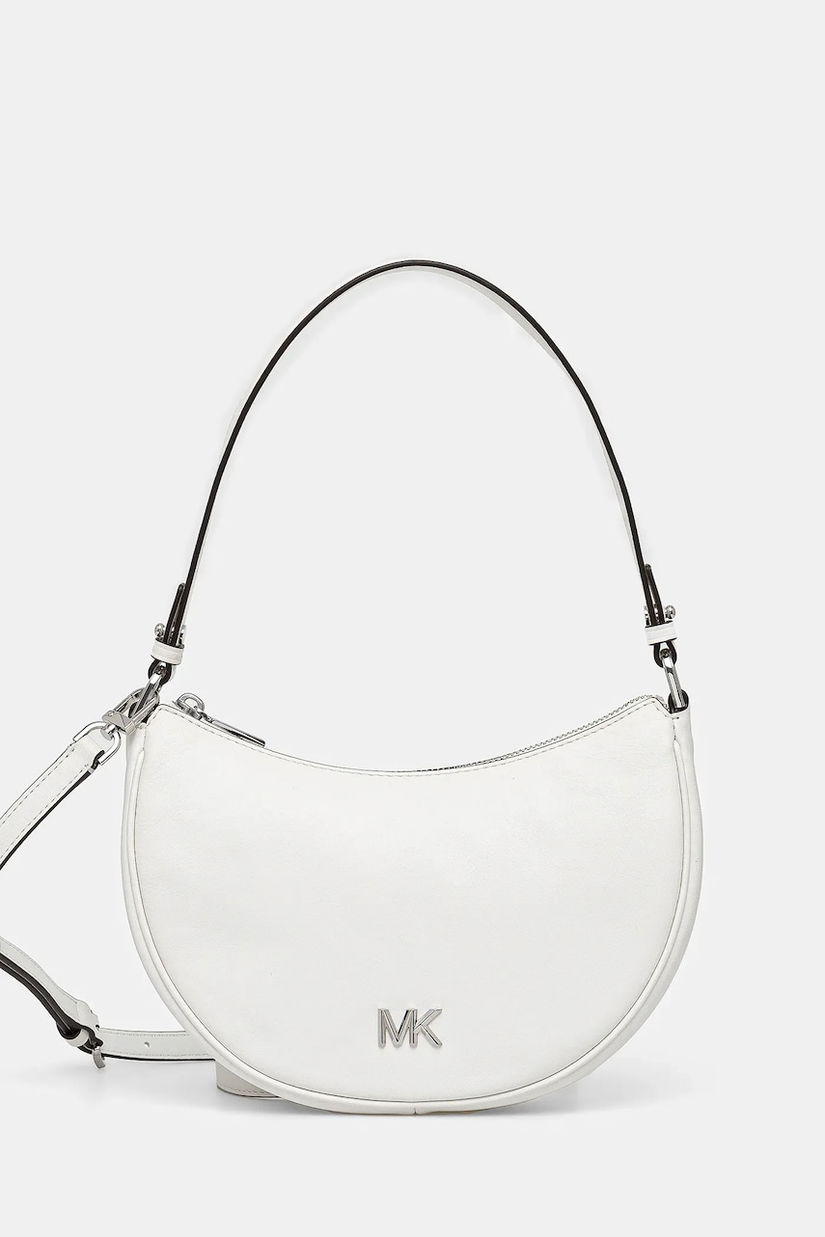 MICHAEL Michael Kors poșetă de piele culoarea alb, 32S5S8QU1L