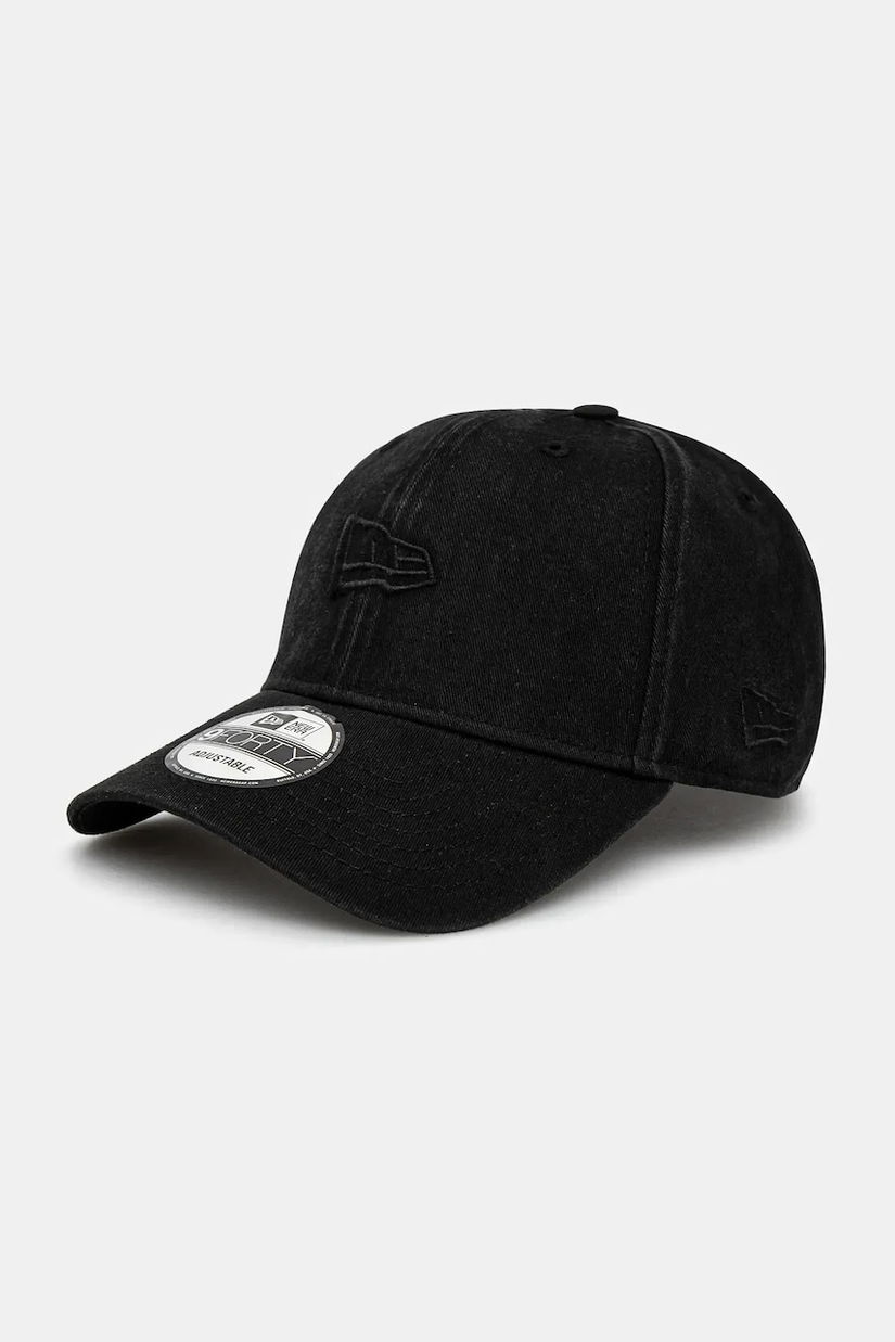 New Era șapcă culoarea negru, uni, 60595458