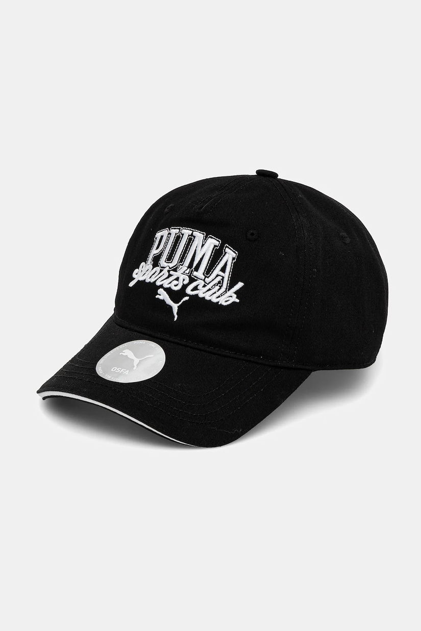 Puma șapcă culoarea negru, uni, 25989