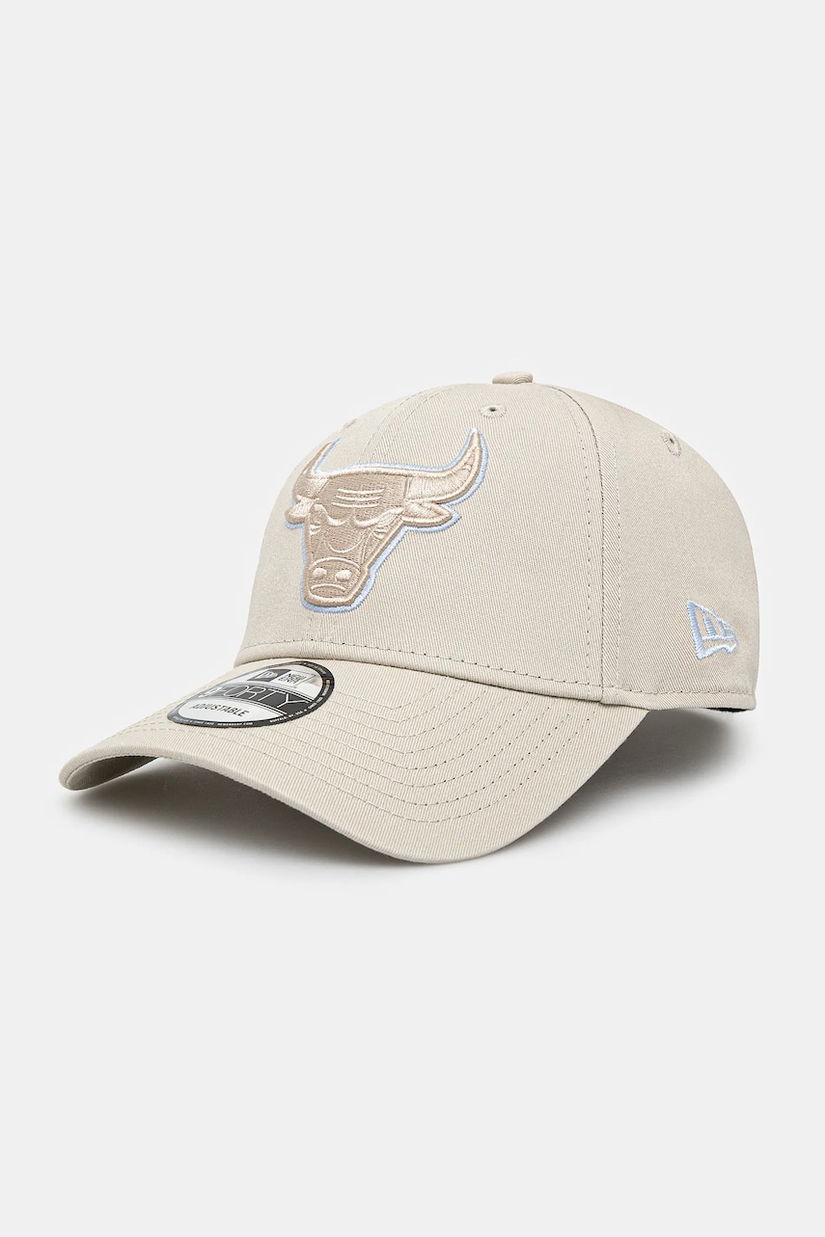 New Era șapcă culoarea bej, uni, 60595202