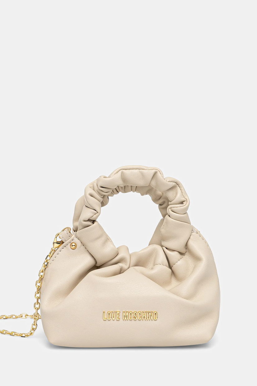 Love Moschino geantă culoarea bej, JC4253PP0MKT0110
