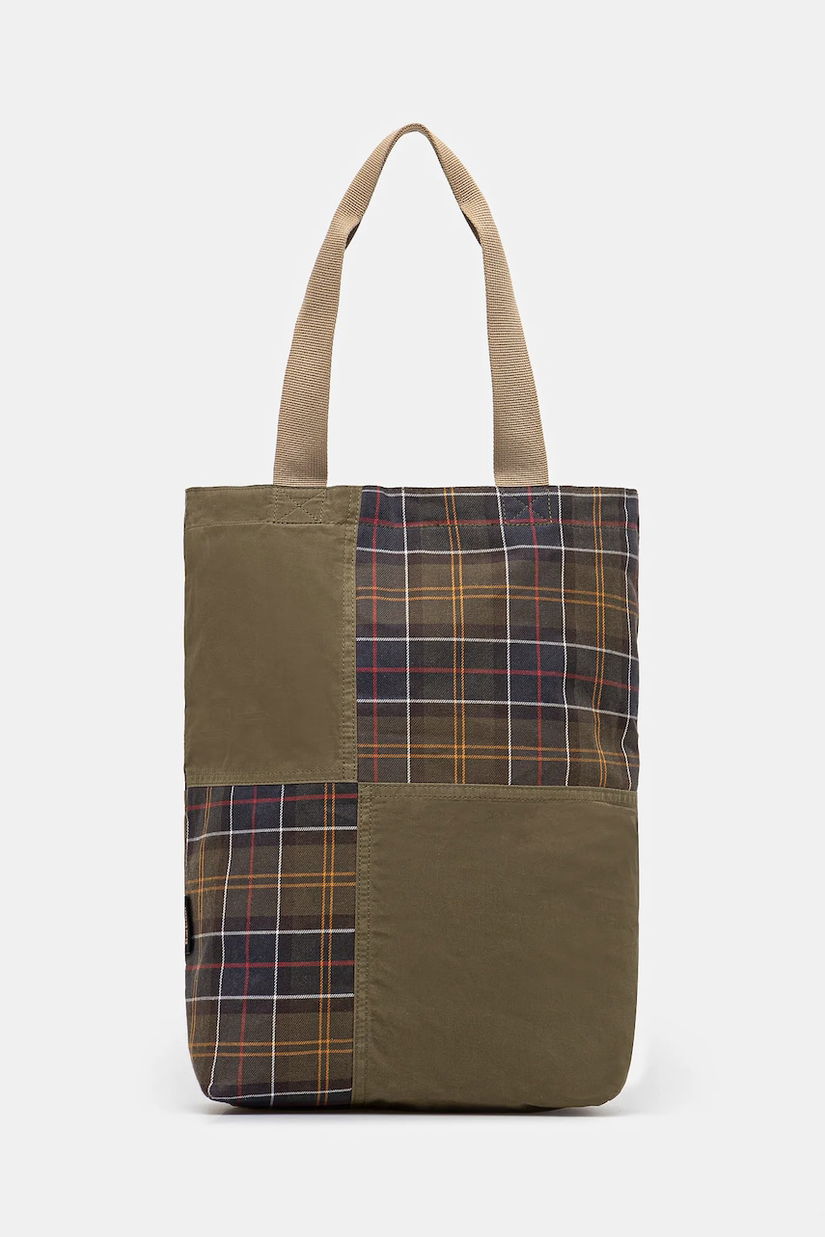 Barbour geantă Barbour Transport Patchwork Tote Bag culoarea verde, UBA0741