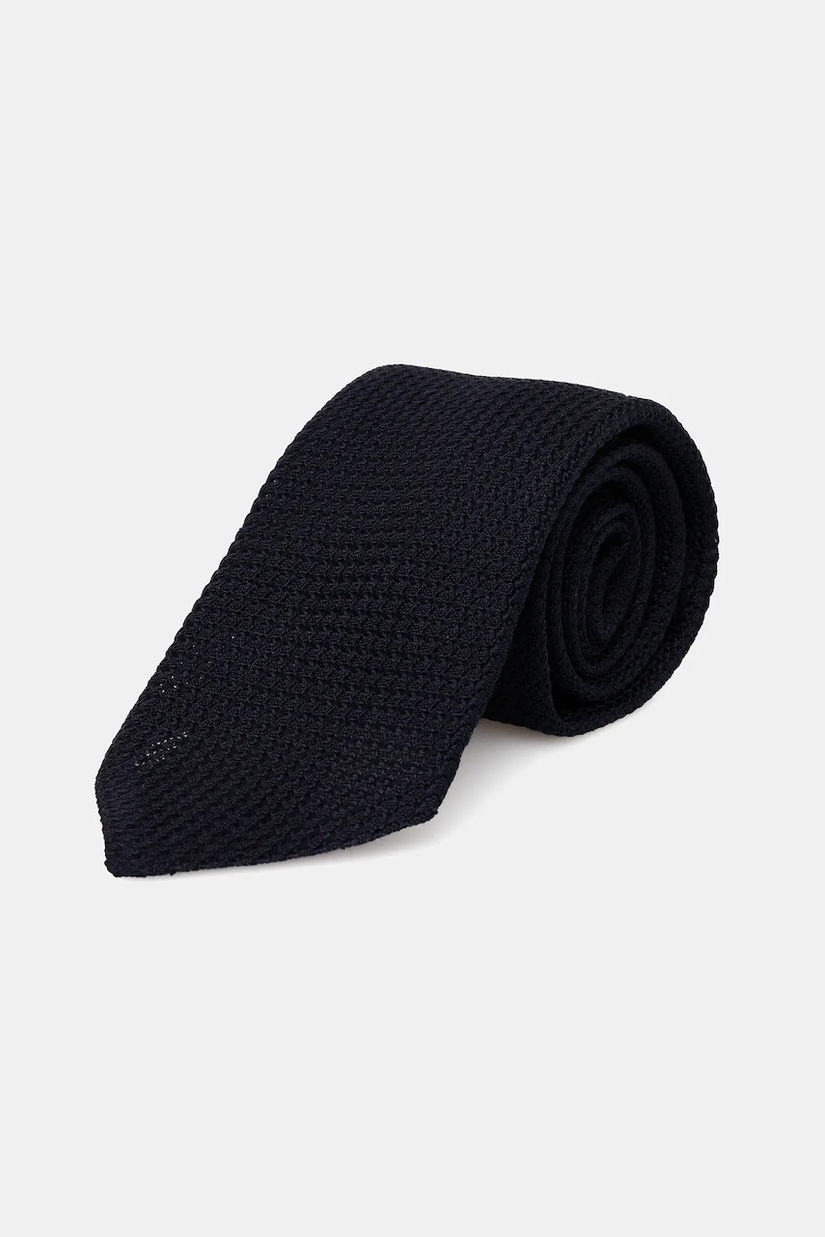 Eton cravata de mătase culoarea bleumarin, A00030963