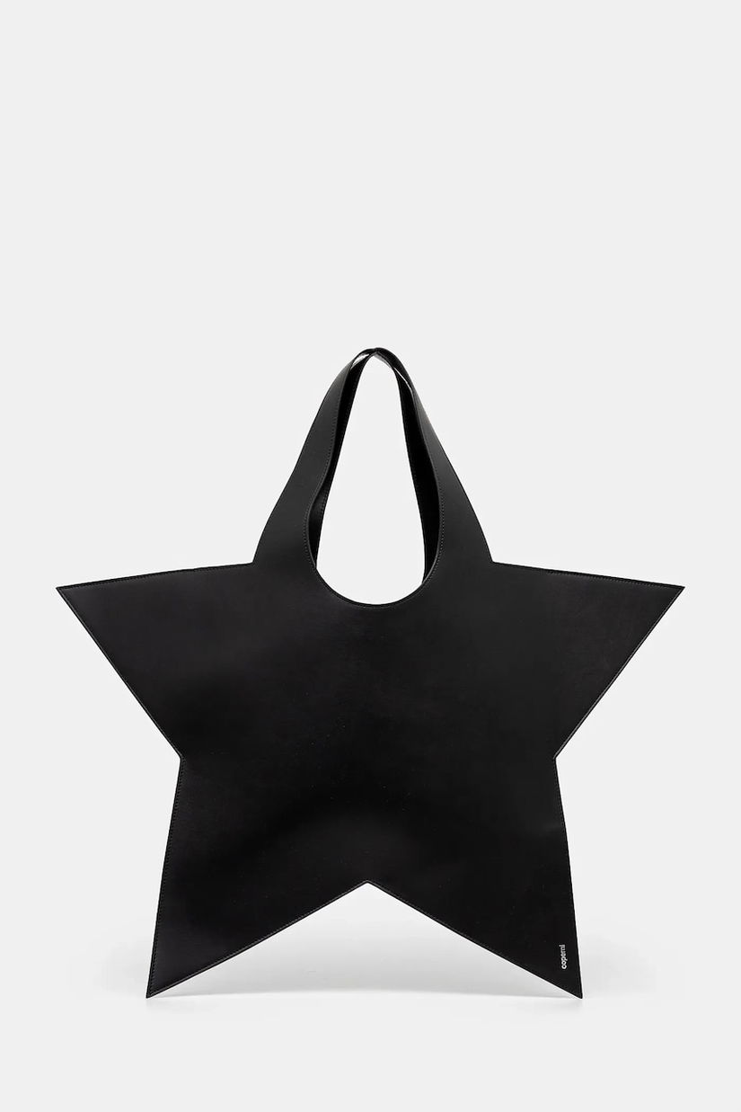 Coperni geantă de piele Star Tote culoarea negru, COPBA86405