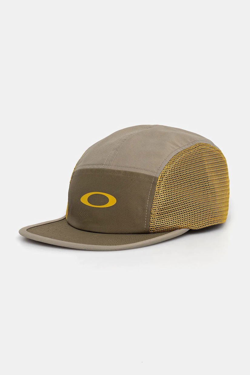 Oakley șapcă culoarea verde, cu imprimeu, FOS901522