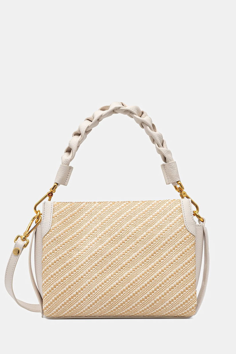 Coccinelle geantă BOHEME BICOLOR STRAW culoarea galben, S6F 58 01 01