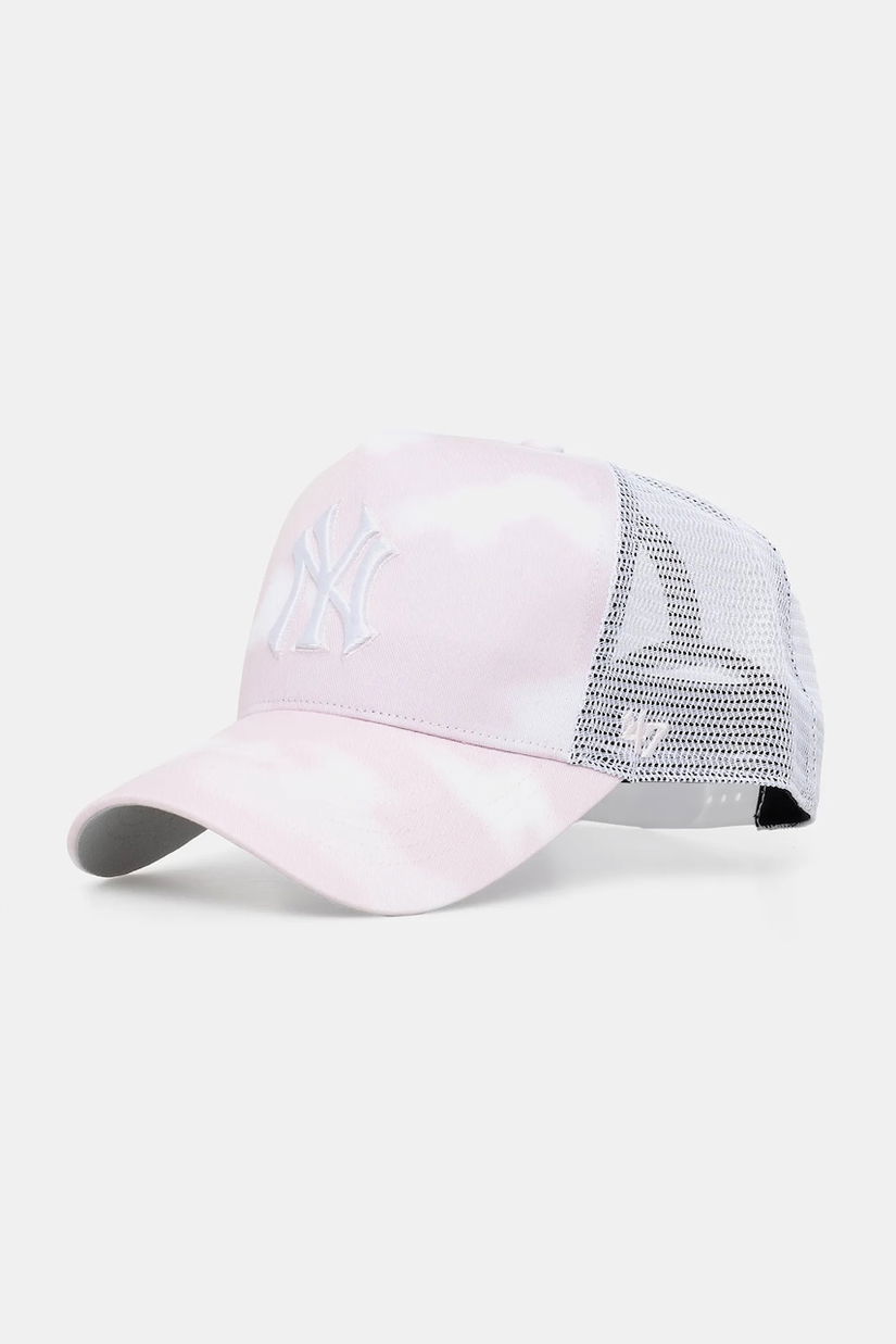 47 brand șapcă MLB New York Yankees culoarea roz, cu imprimeu, B-ITCDT17PTP-PK