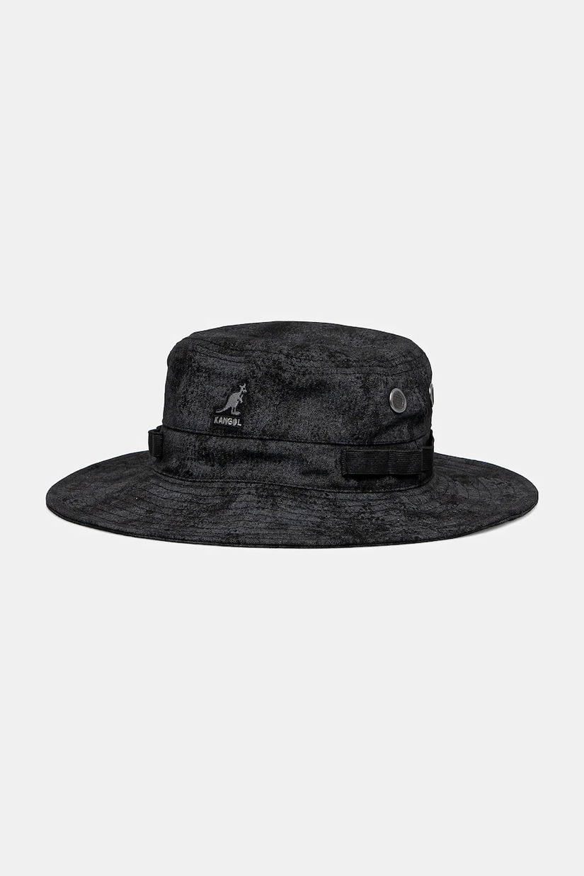 Kangol pălărie din bumbac SALVAGED OUTDOOR culoarea negru, bumbac, K5437.BK001