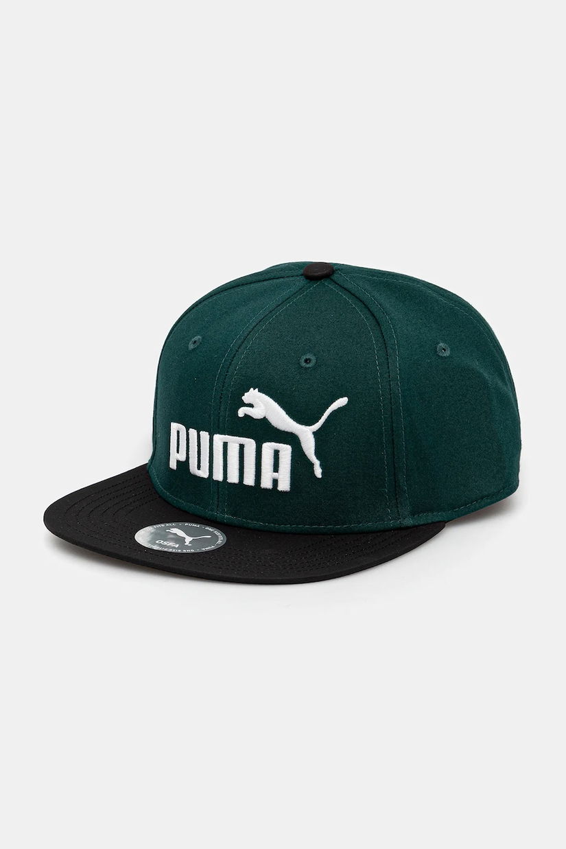 Puma șapcă culoarea verde, cu imprimeu, 25992