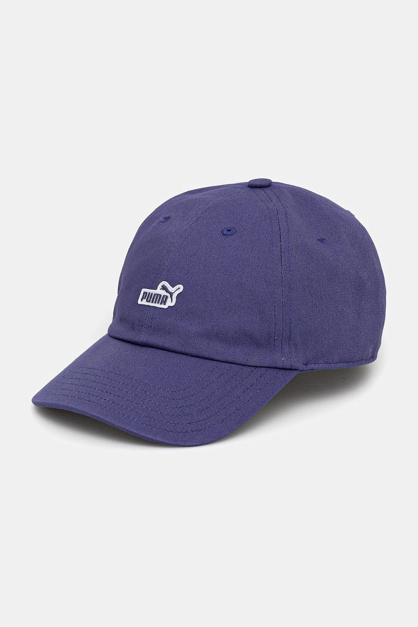 Puma șapcă de baseball din bumbac culoarea violet, cu imprimeu, 25997