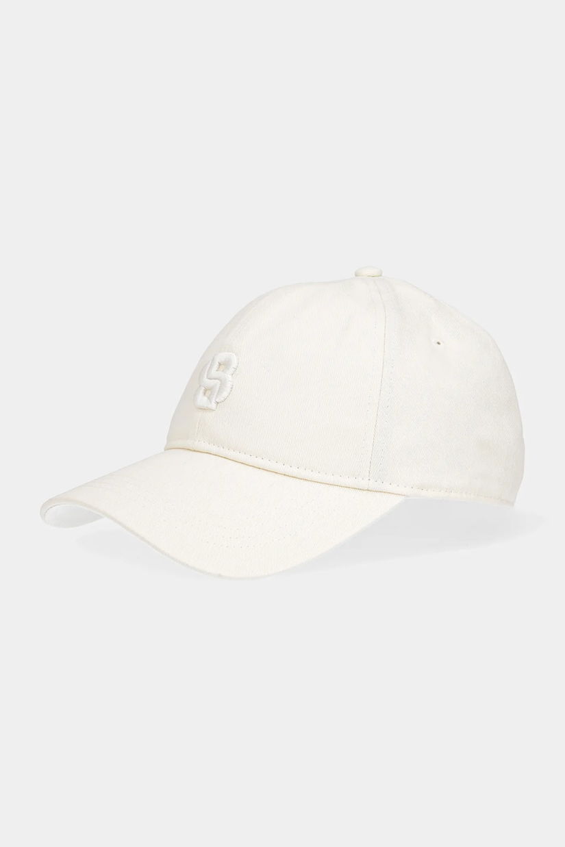 BOSS șapcă de baseball din bumbac culoarea alb, cu imprimeu, 50533348