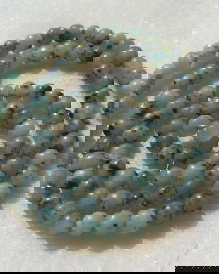 Kiwi jasper sir de 39.5 cm format din 97 bucati de aprox 4.5-5 mm