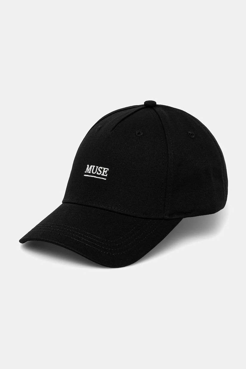 Sisley șapcă de baseball din bumbac culoarea negru, cu imprimeu, 6G0PWA013