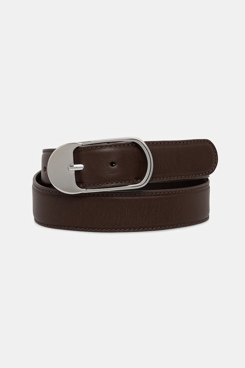 MAX&Co. curea de piele femei, culoarea maro, 2516501037200