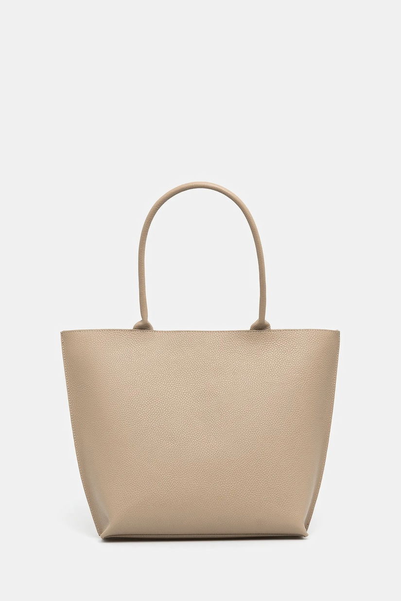 Answear Lab poseta de piele culoarea bej