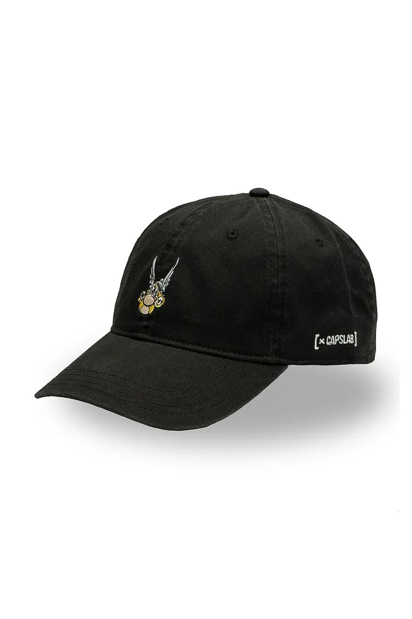 Capslab șapcă de baseball din bumbac x Asterix culoarea negru, uni, CL/AST1/1/CD/AST