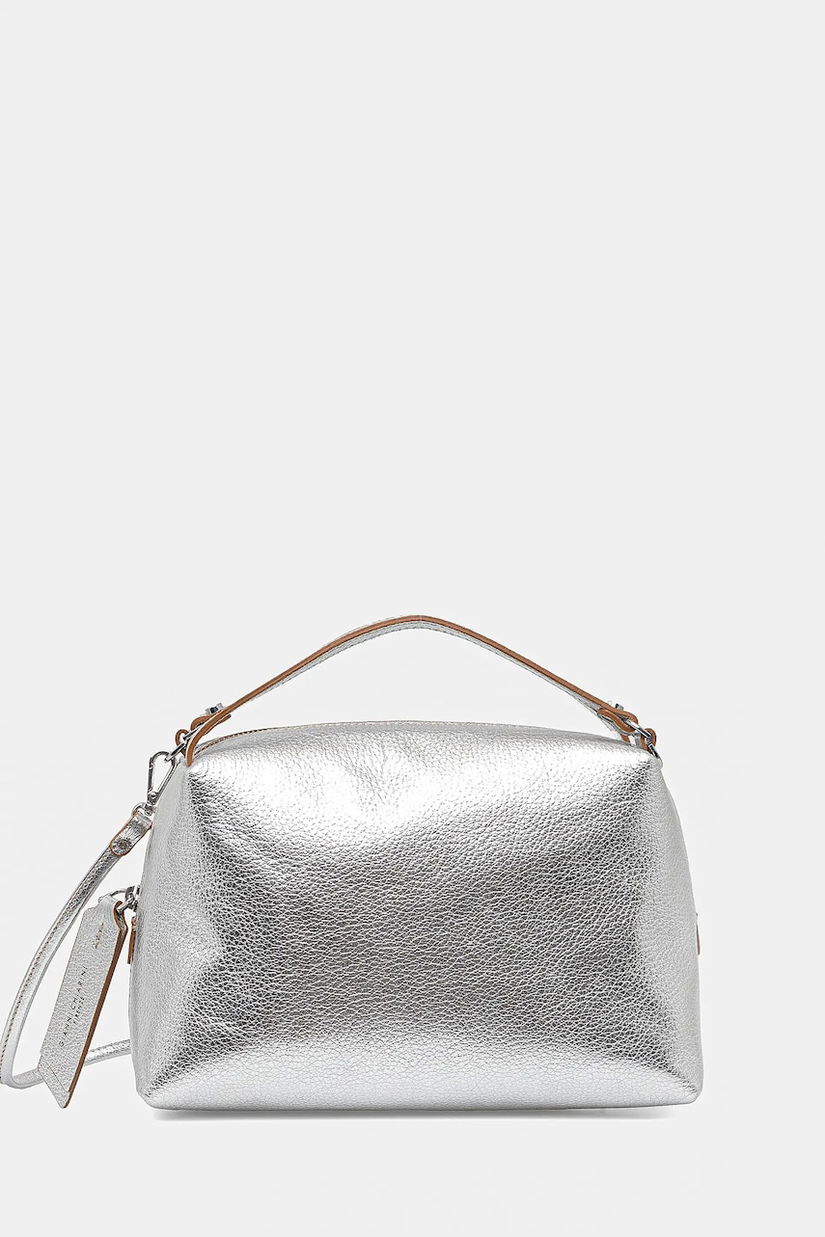 Gianni Chiarini geantă de piele ALIFA culoarea argintiu, BS.8148.GTMET