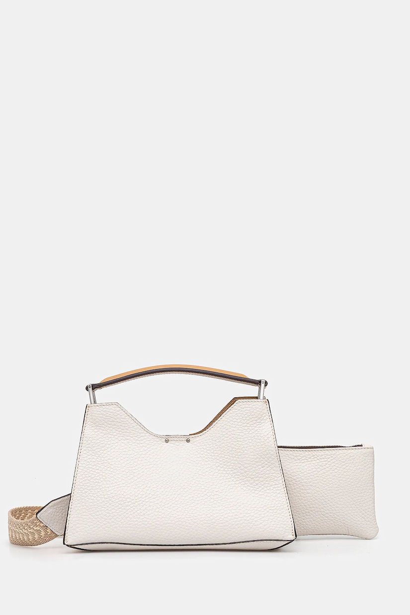 Gianni Chiarini geantă de piele AURORA culoarea bej, BS.10565.RNGDBL.NAETN