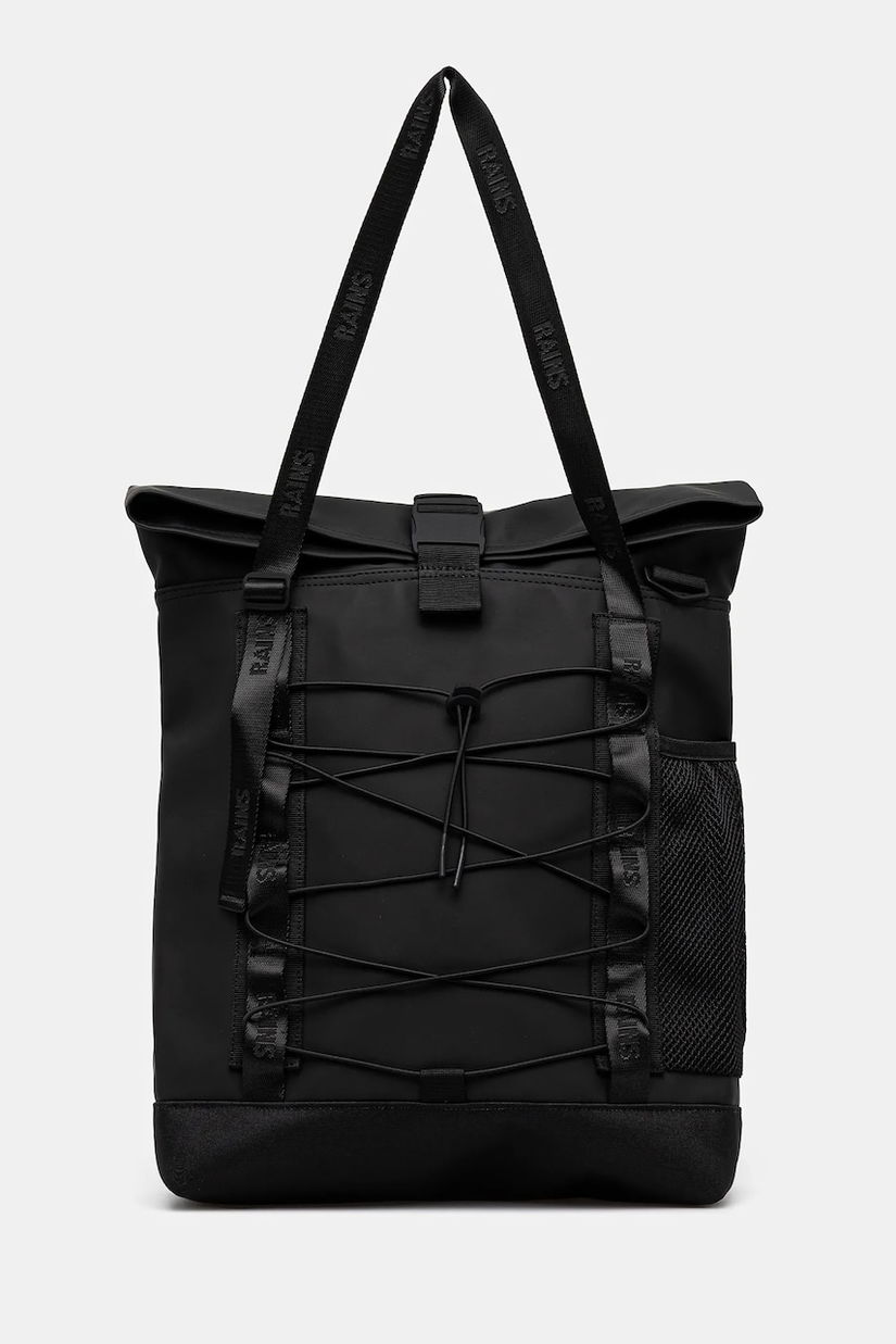Rains geantă Trail Rolltop Tote Bag W3 culoarea negru, 13390