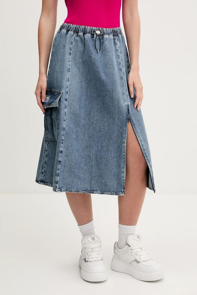 Moschino Jeans fustă din denim midi, evazati, 0107 3721