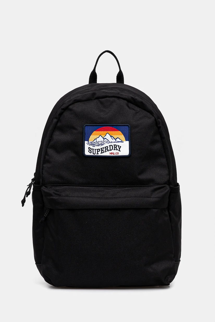 Superdry rucsac femei, culoarea negru, mare, cu imprimeu, Y9110273A-02A