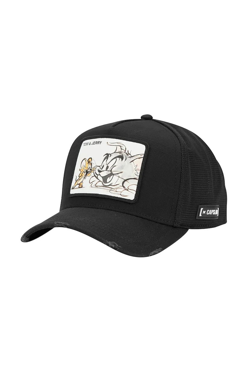 Capslab sapca x Tom & Jerry culoarea negru, cu imprimeu, CL/TAJ6/1/PCT/TAJ