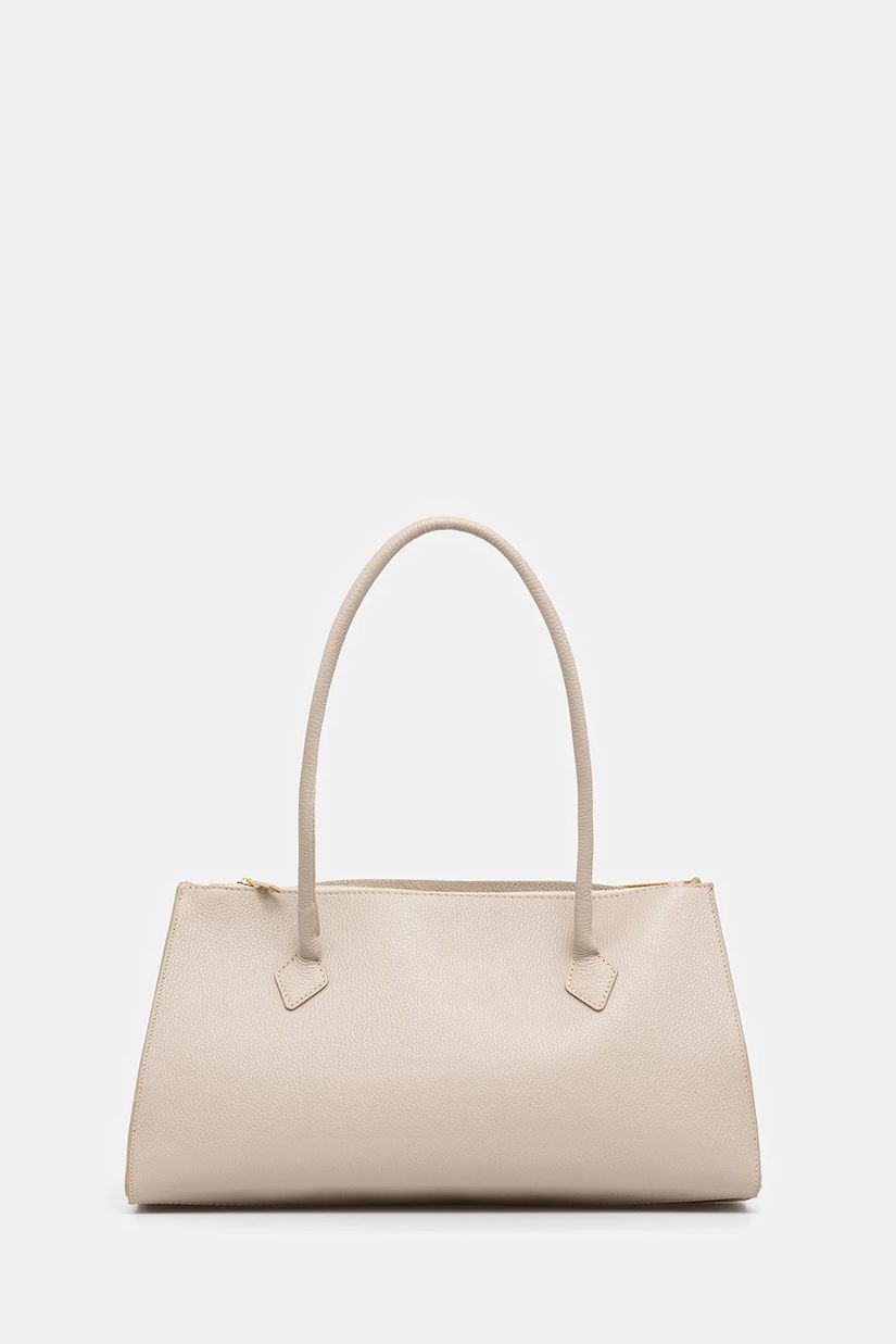 Answear Lab poseta de piele culoarea bej
