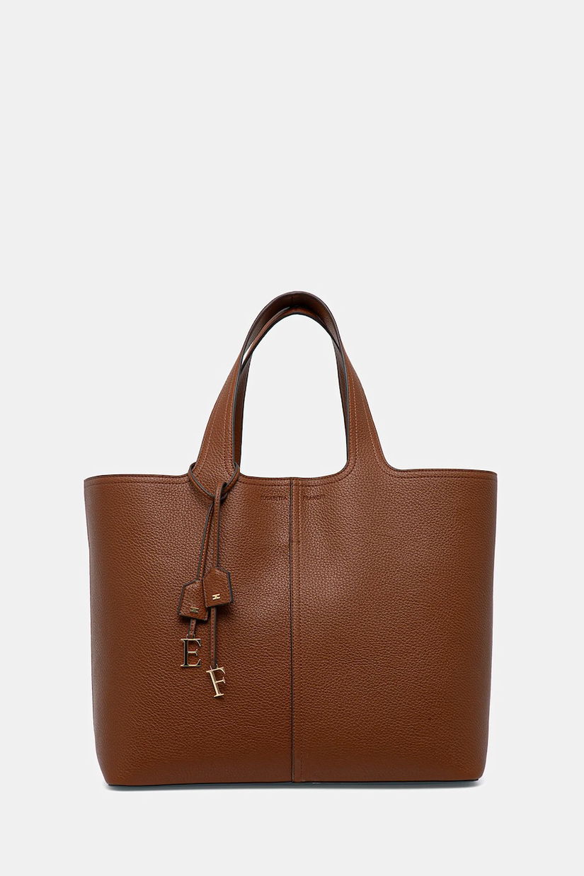 Elisabetta Franchi geantă culoarea maro, BS96A52E2