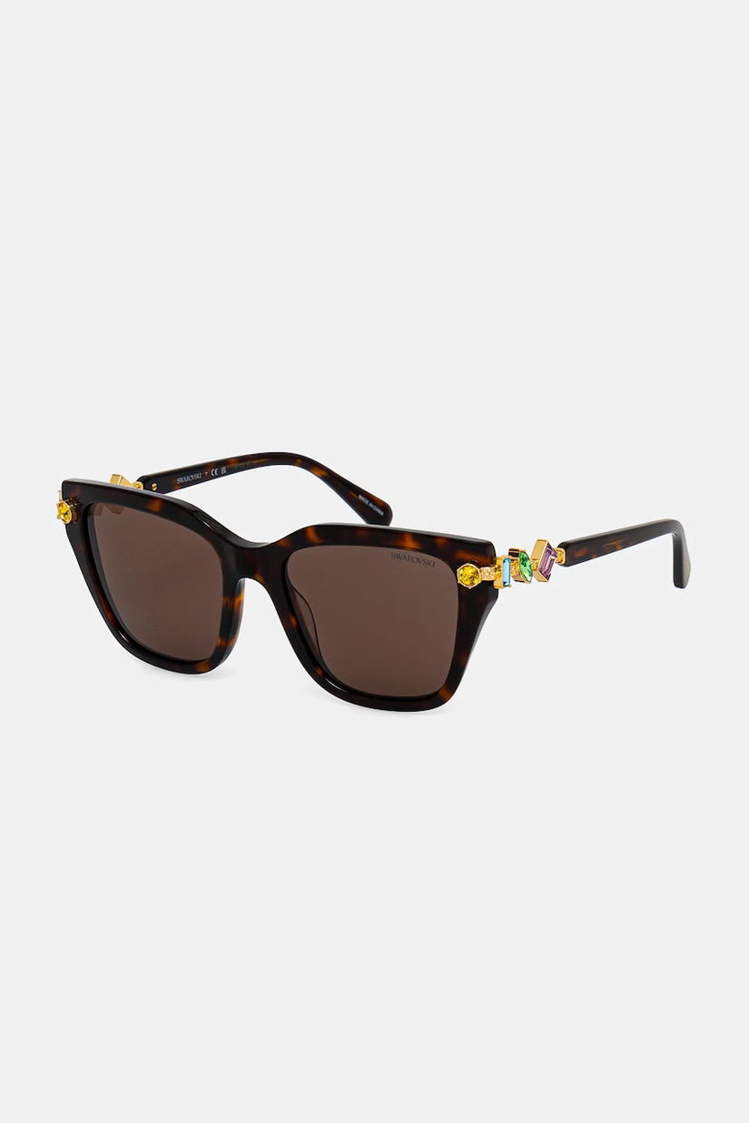 Swarovski ochelari de soare GEMA femei, culoarea negru, 5724510