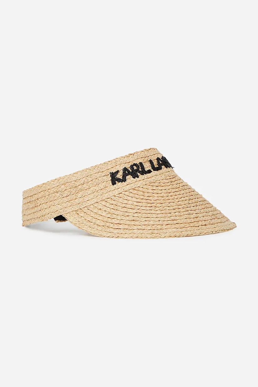 Karl Lagerfeld șapcă cozoroc culoarea bej, uni, A2W46055