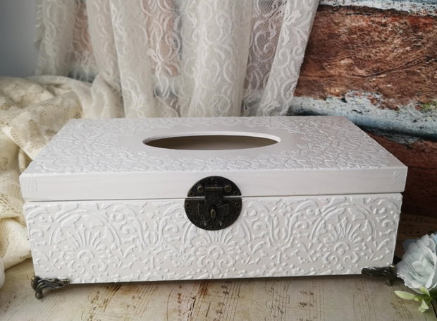 Cutie pentru servetele - eleganta shabby chic