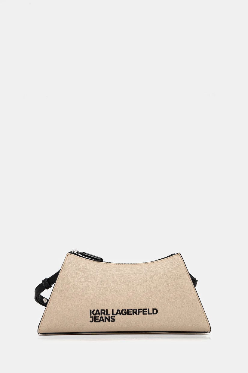 Karl Lagerfeld Jeans geantă culoarea bej, A2W30143